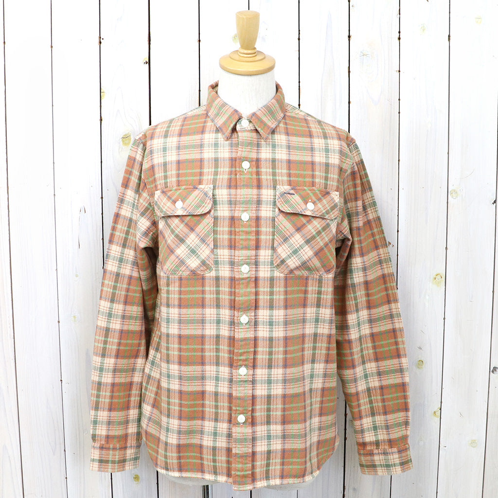 Double RL『PLAID TWILL WORKSHIRT』(ORANGE)