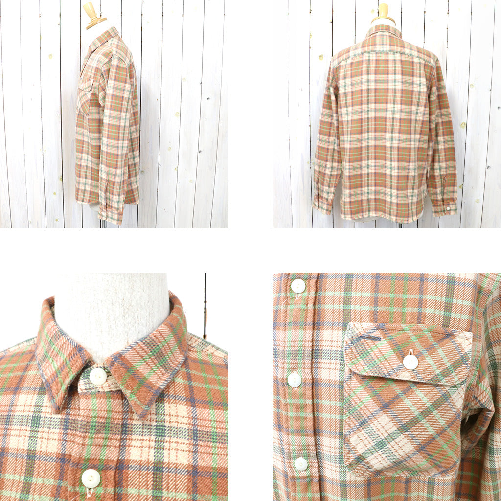 Double RL『PLAID TWILL WORKSHIRT』(ORANGE)