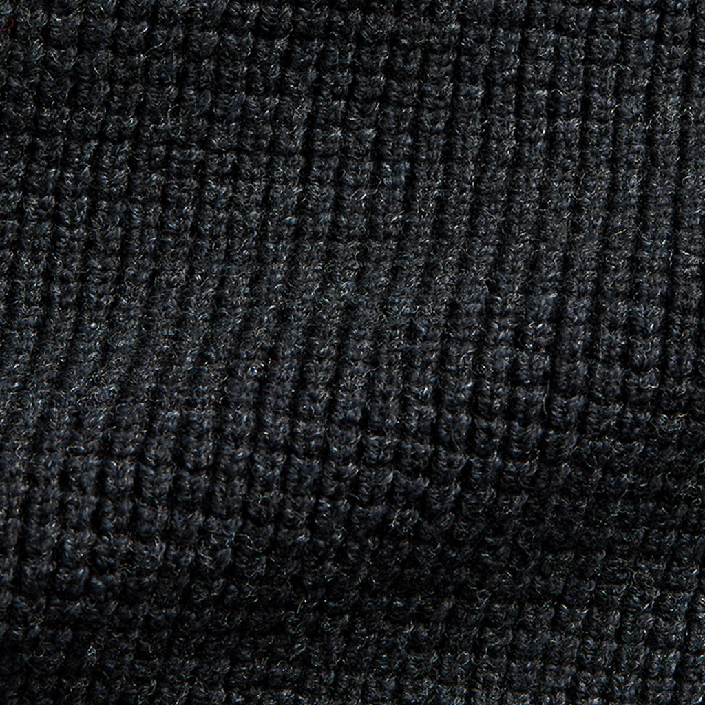 Double RL『WAFFLE-KNIT COTTON-WOOL SWEATER』(BLACK)