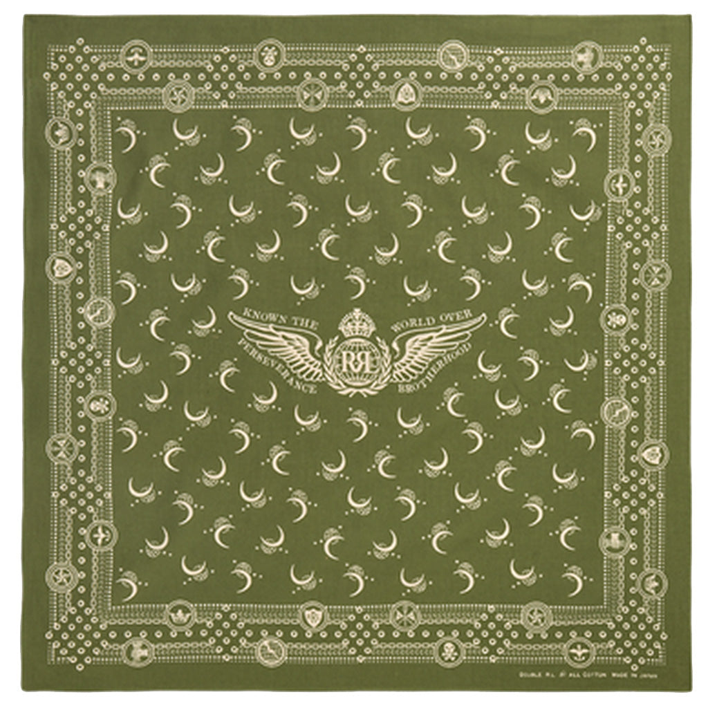 Double RL『WINGED-LOGO COTTON BANDANA』(GREEN)