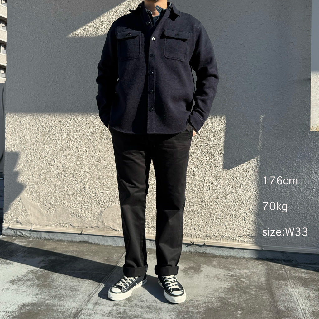 Double RL : CHINO OFFICER PANT (BLACK)