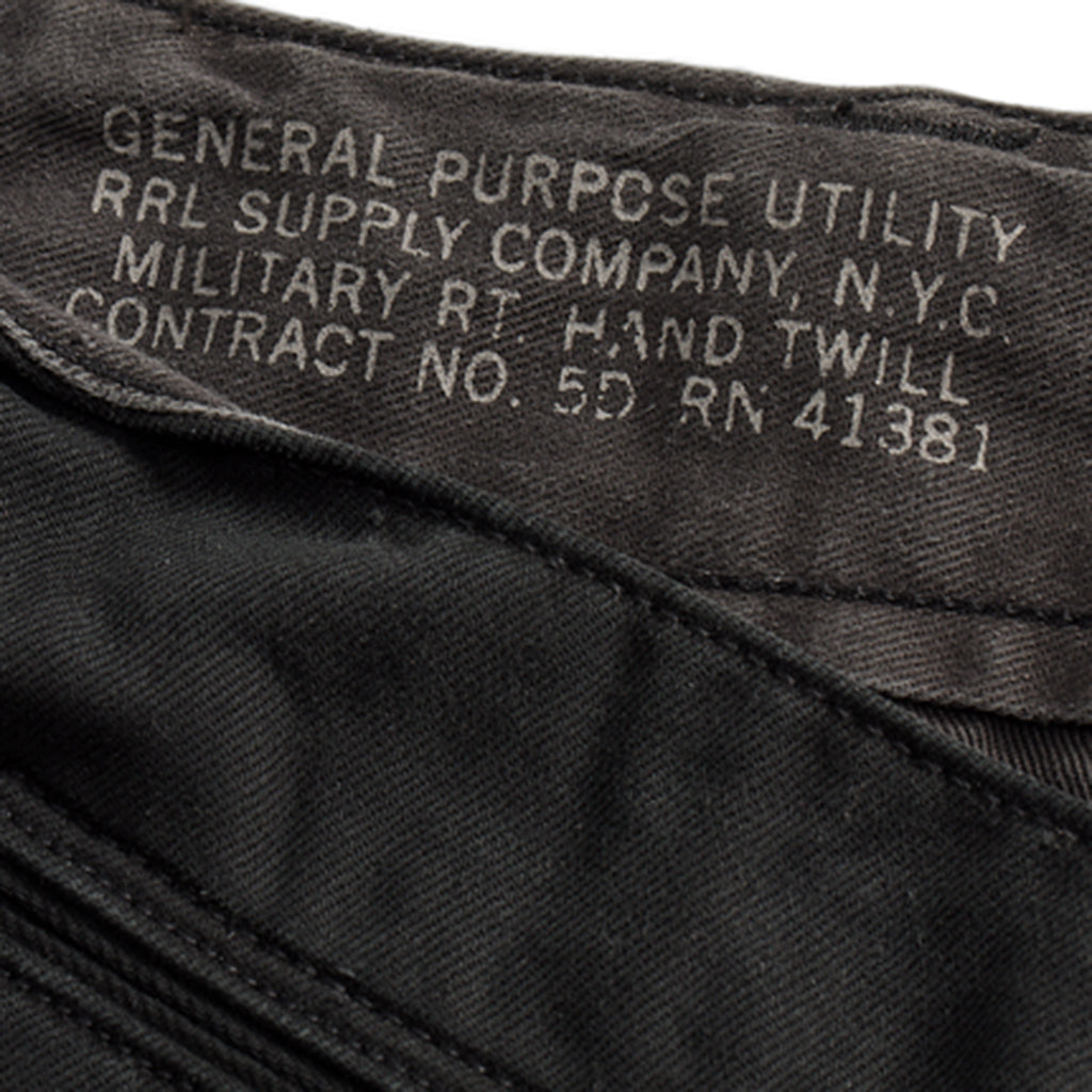 Double RL : CHINO OFFICER PANT (BLACK)