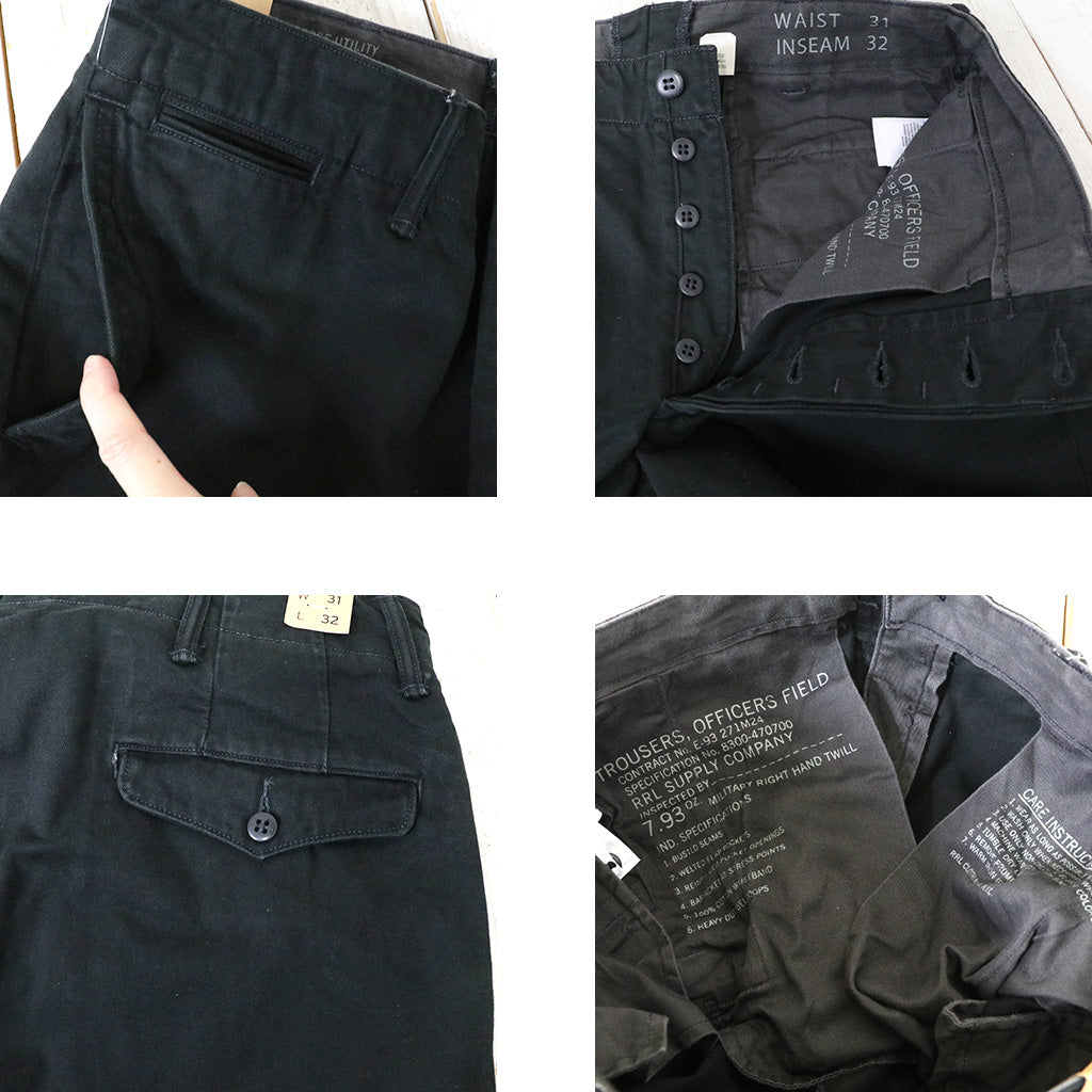 Double RL : CHINO OFFICER PANT (BLACK)