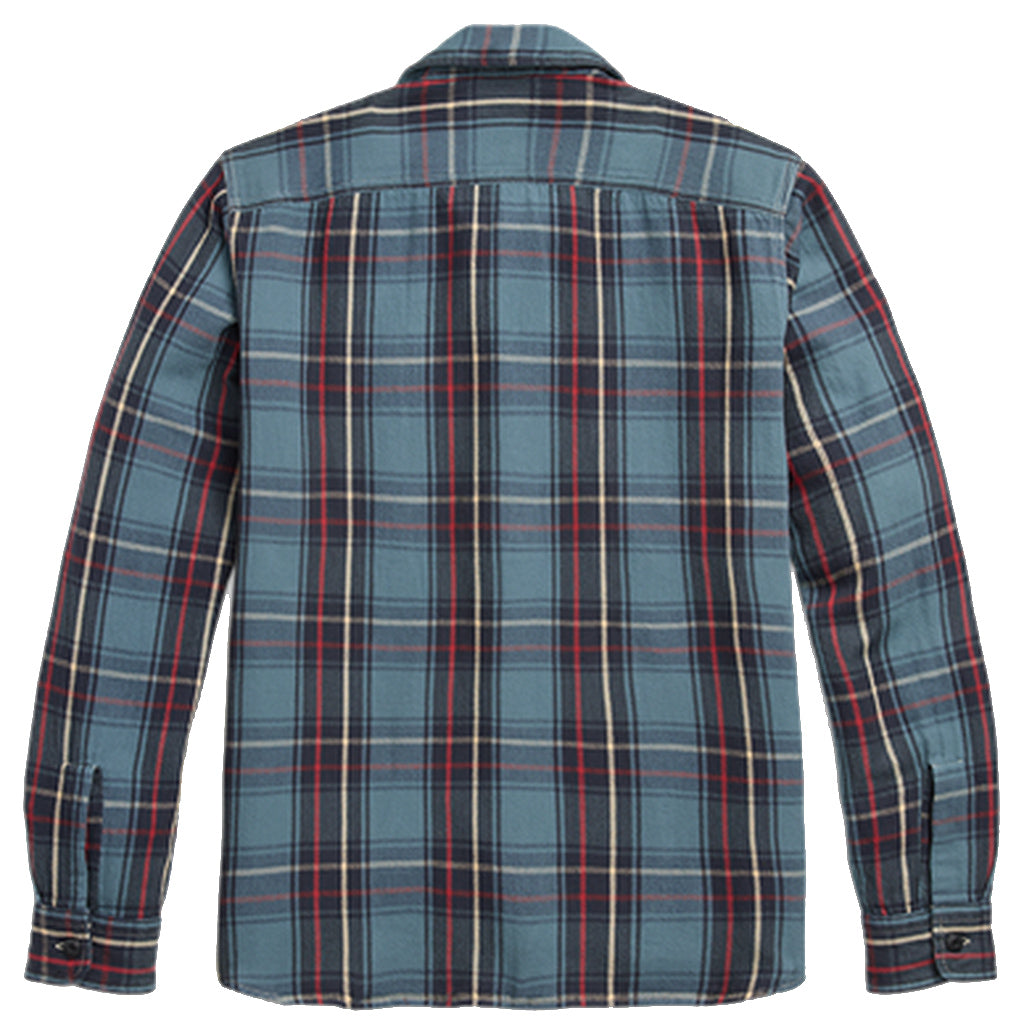 Double RL『PLAID TWILL WORKSHIRT』(BLUE)