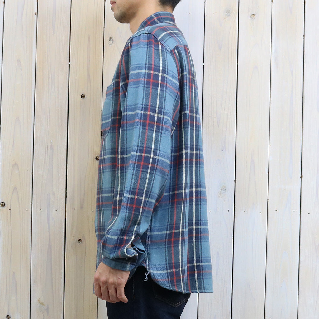 Double RL『PLAID TWILL WORKSHIRT』(BLUE)