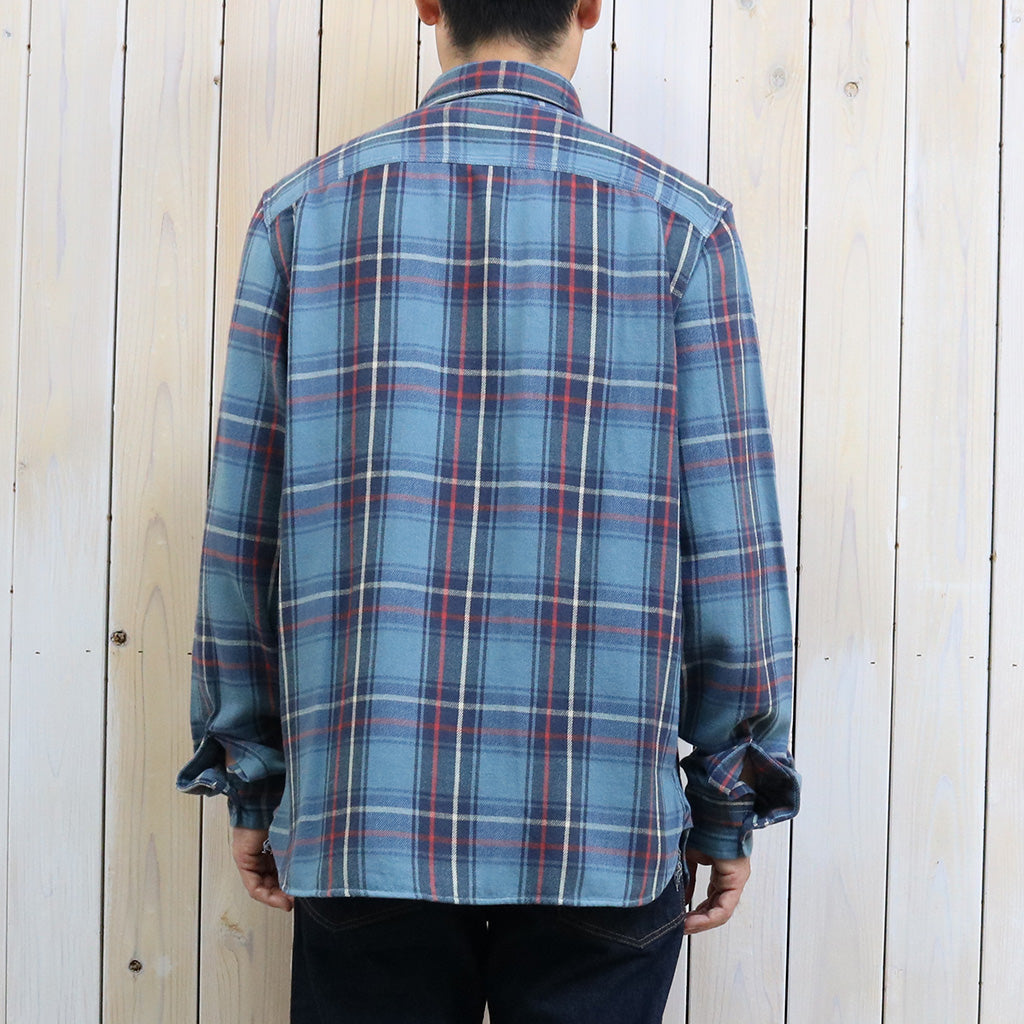 Double RL『PLAID TWILL WORKSHIRT』(BLUE)