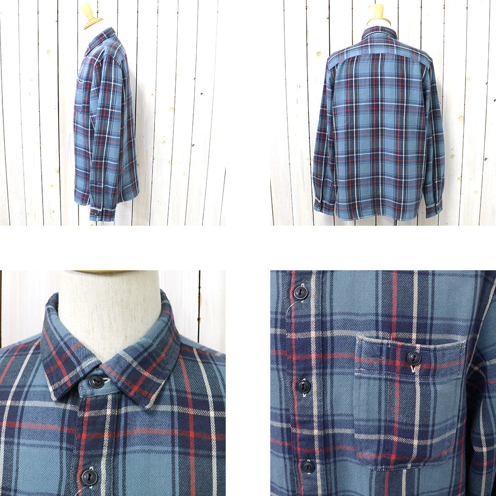 Double RL『PLAID TWILL WORKSHIRT』(BLUE)