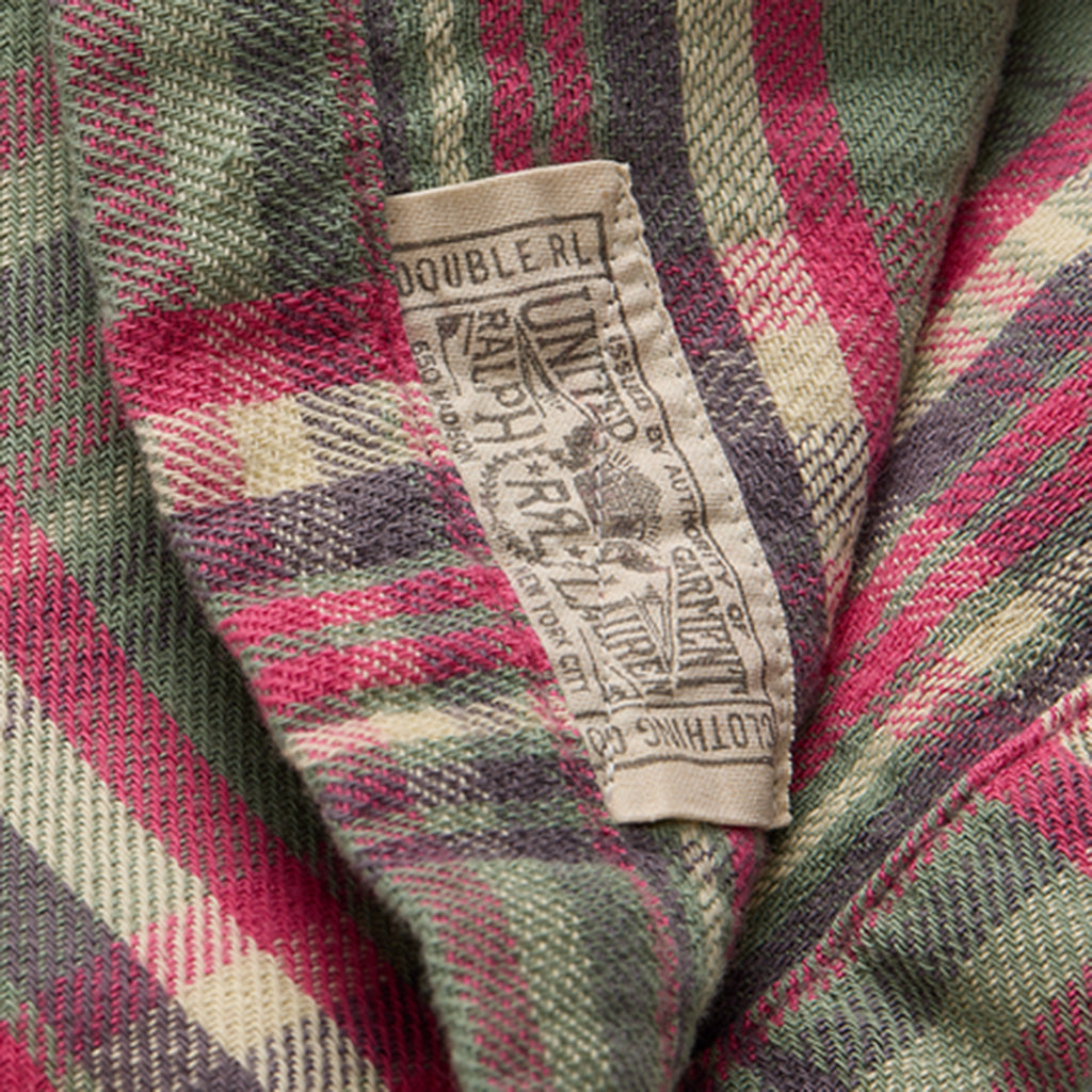 Double RL『PLAID TWILL CAMP SHIRT』(SAGE GREEN)