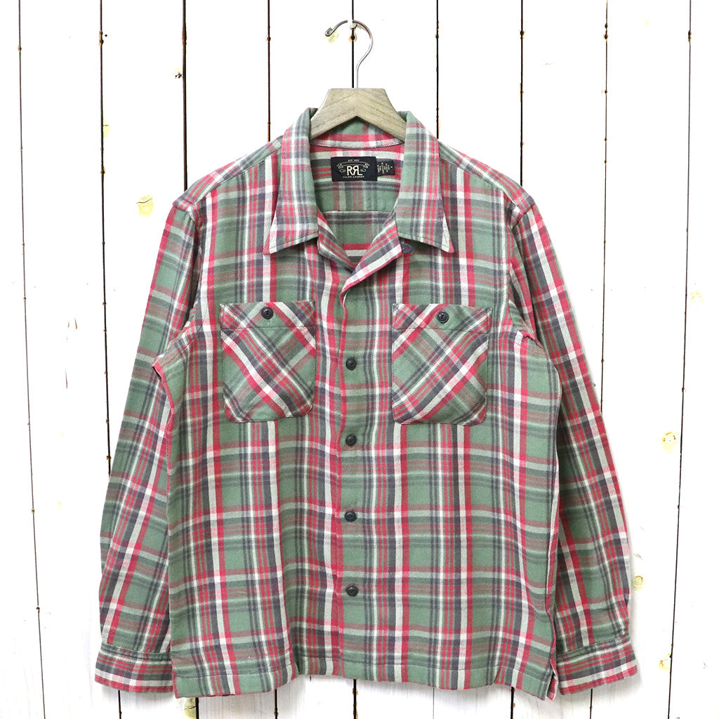 Double RL『PLAID TWILL CAMP SHIRT』(SAGE GREEN)