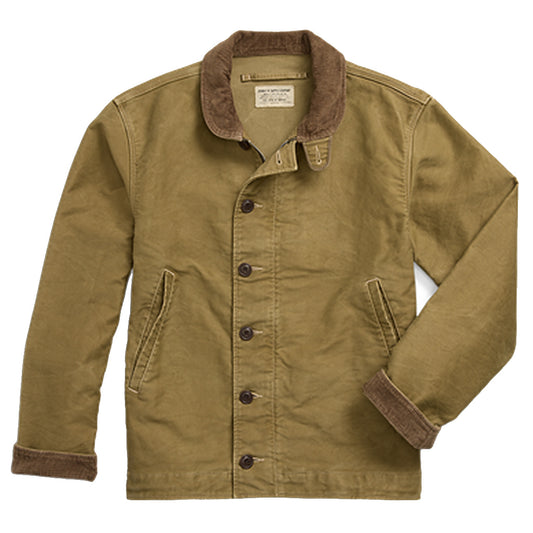 Double RL : CORDUROY-COLLAR COTTON DECK JACKET
