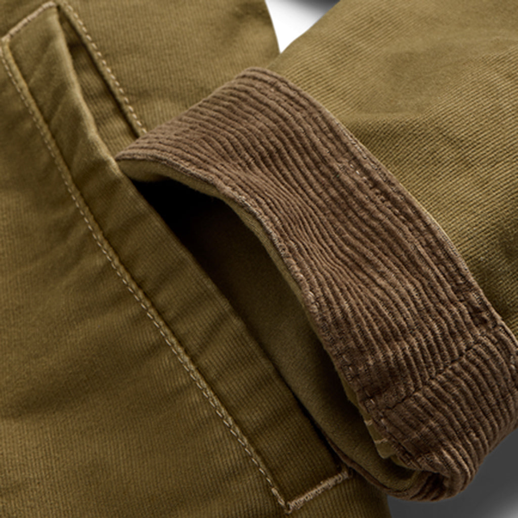 Double RL : CORDUROY-COLLAR COTTON DECK JACKET
