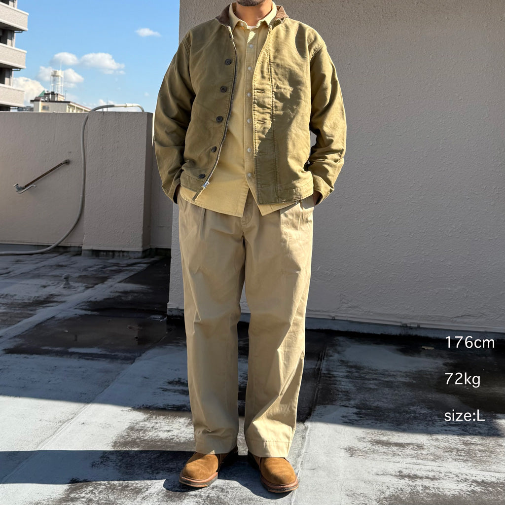 Double RL : CORDUROY-COLLAR COTTON DECK JACKET