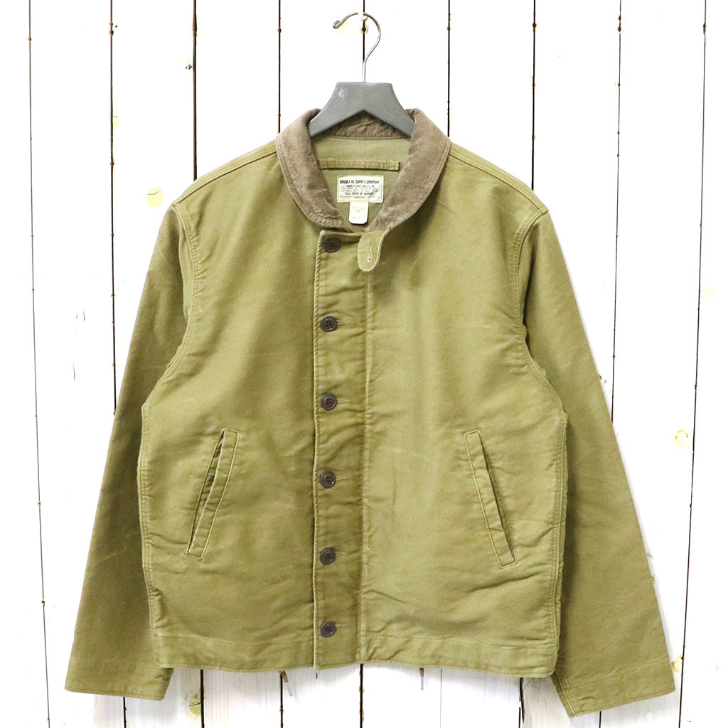 Double RL : CORDUROY-COLLAR COTTON DECK JACKET