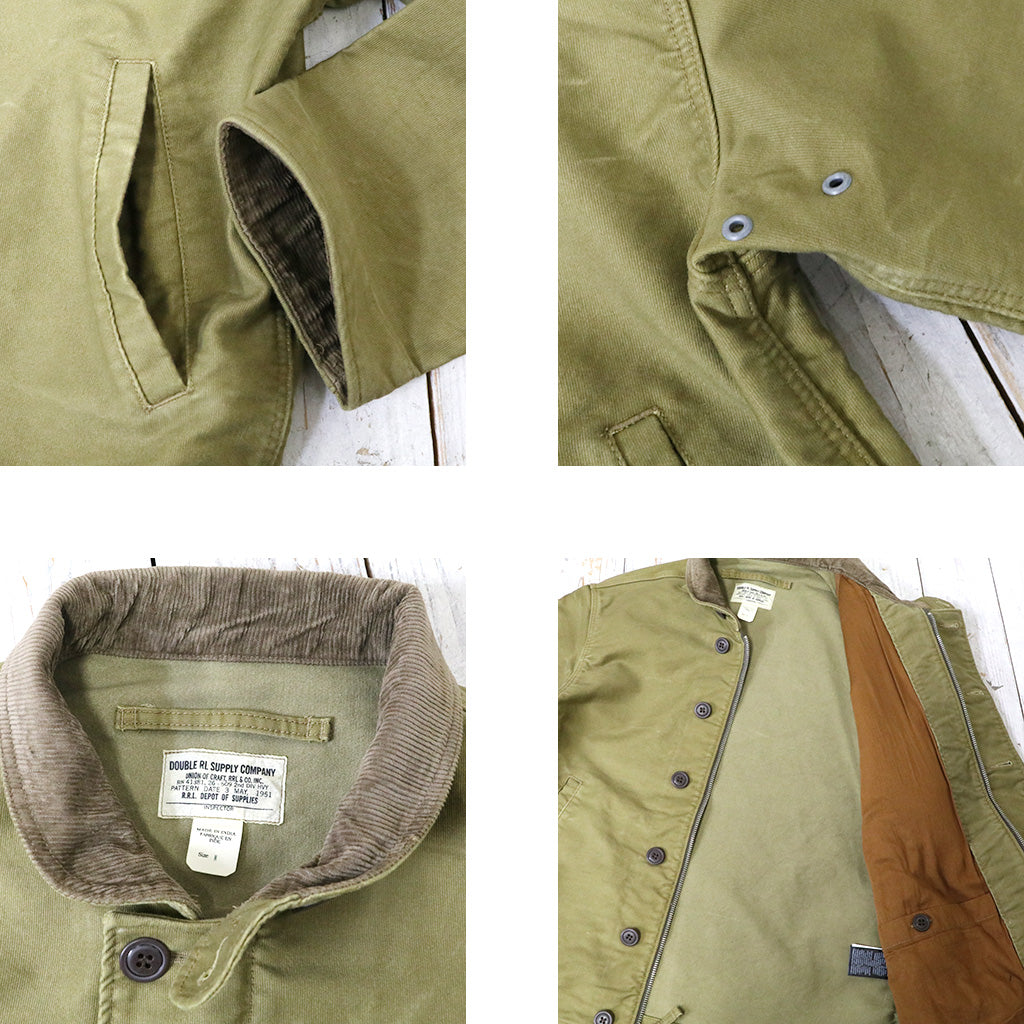 Double RL : CORDUROY-COLLAR COTTON DECK JACKET