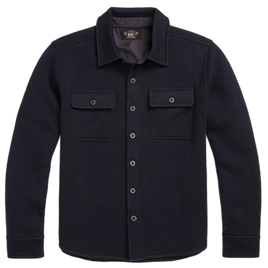 Double RL : LIMITED EDITION BIRDSEYE JAQUARD WOOL WORKSHIRT SWEATER