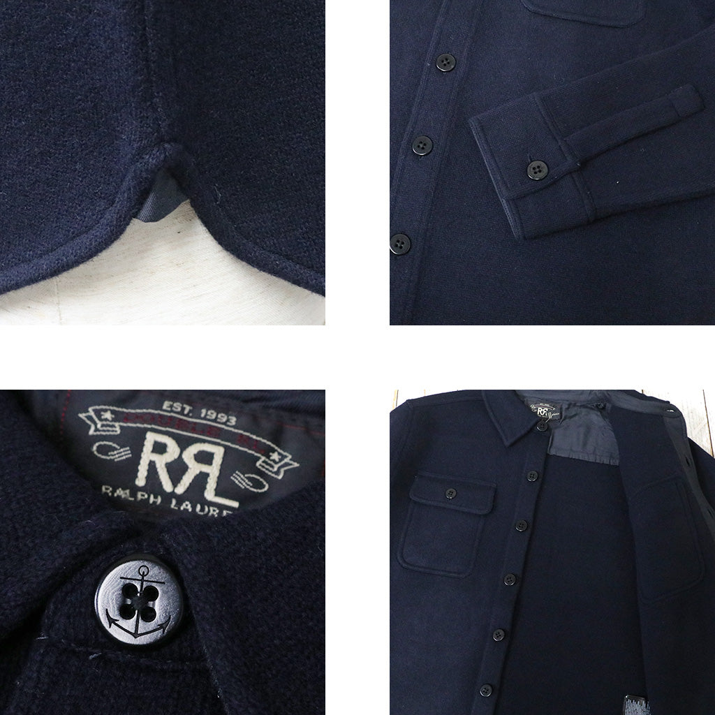 Double RL : LIMITED EDITION BIRDSEYE JAQUARD WOOL WORKSHIRT SWEATER
