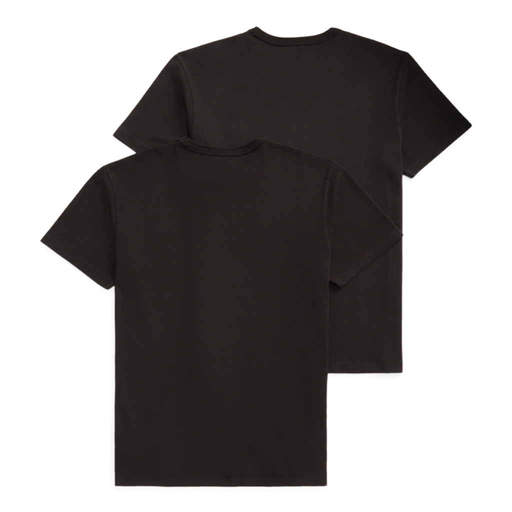 Double RL : GARMENT-DYED POCKET T-SHIRT 2PACK (BLACK)