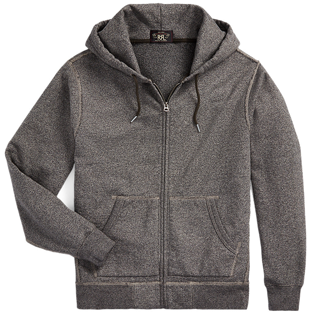 Double RL『FRENCH TERRY FULL-ZIP HOODIE』(CHARCOAL HEATHER)