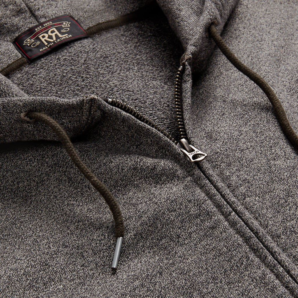 Double RL『FRENCH TERRY FULL-ZIP HOODIE』(CHARCOAL HEATHER)