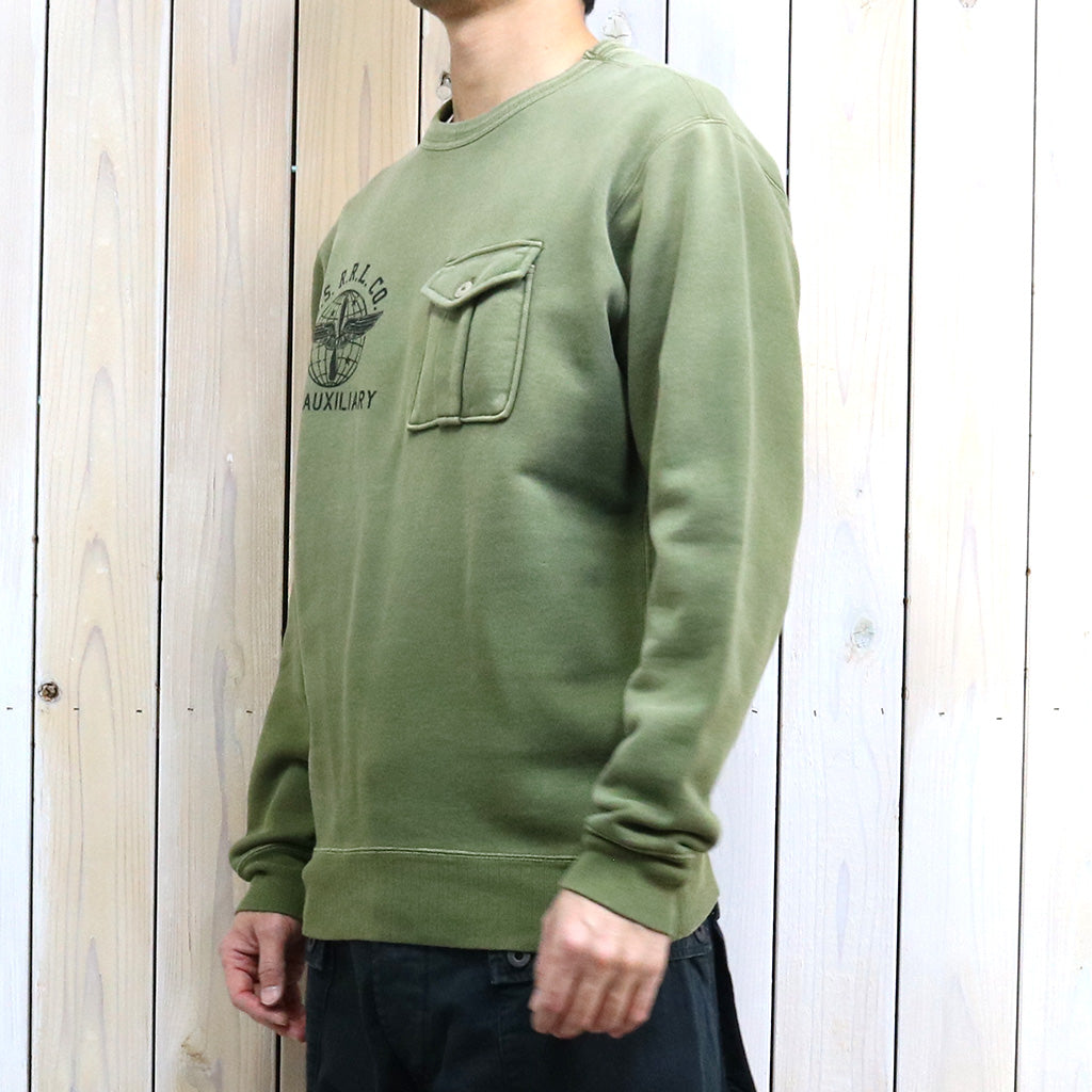 【SALE30%OFF】Double RL『FRENCH TERRY GRAPHIC SWEATSHIRT』(GREEN)