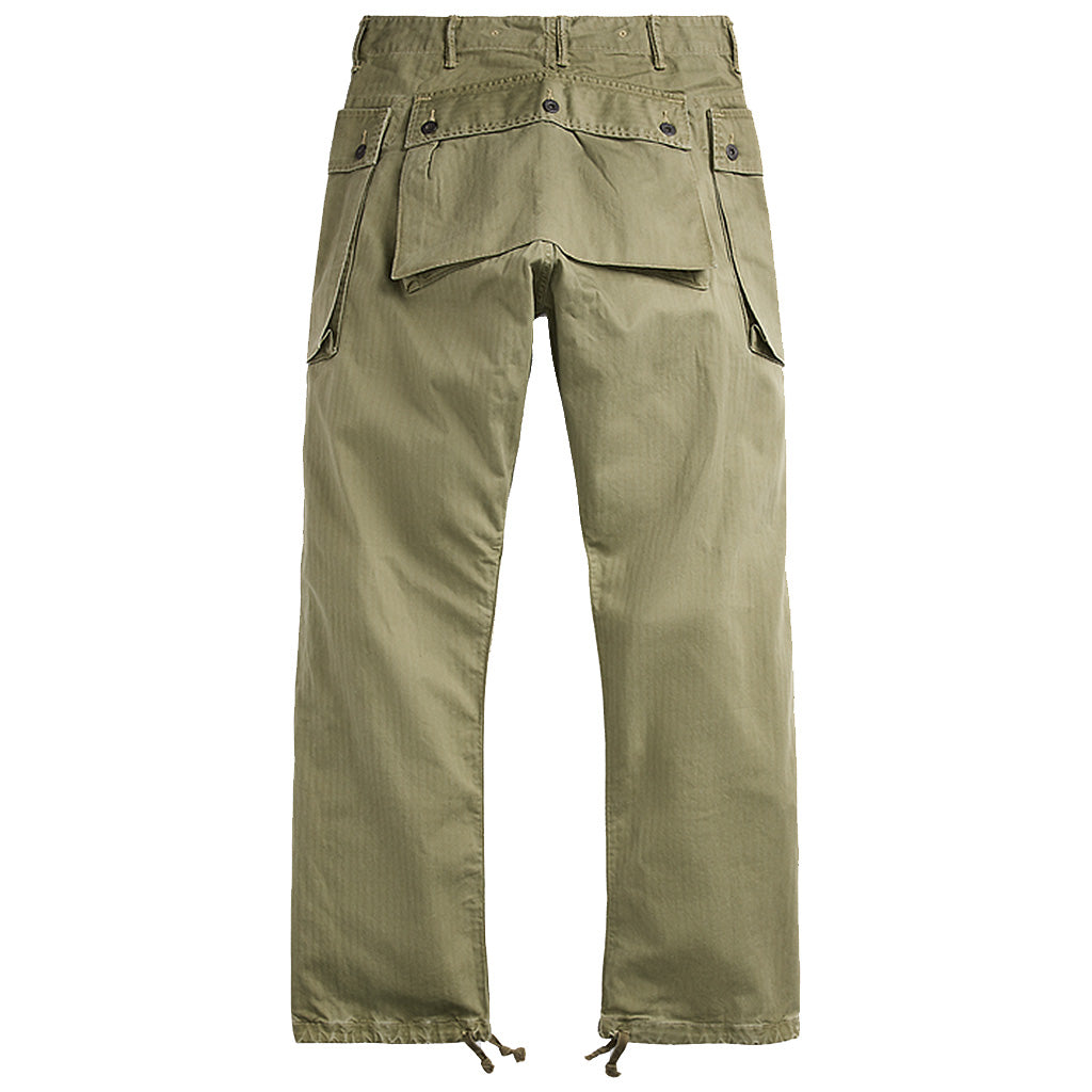 Double RL : HERRINGBONE FIELD CARGO PANT (OLIVE)