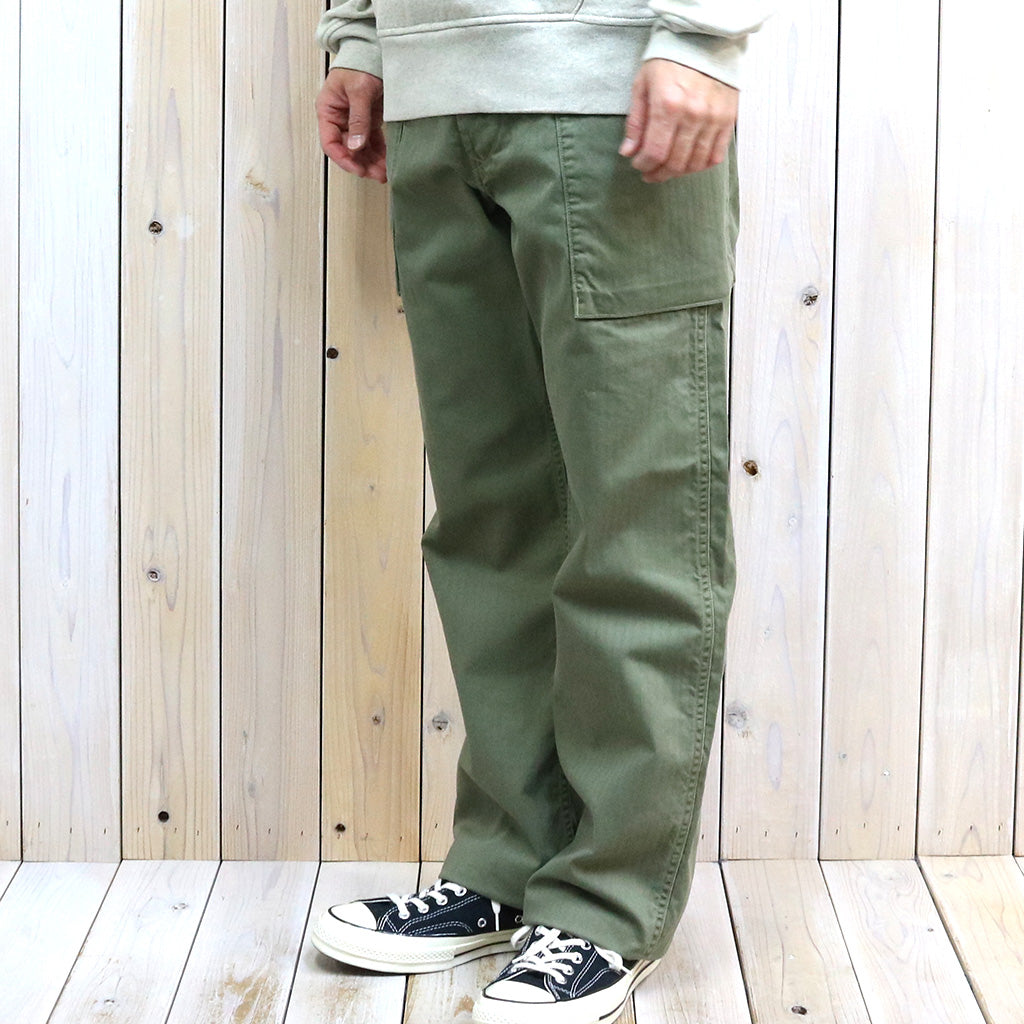 Double RL : HERRINGBONE FIELD CARGO PANT (OLIVE)