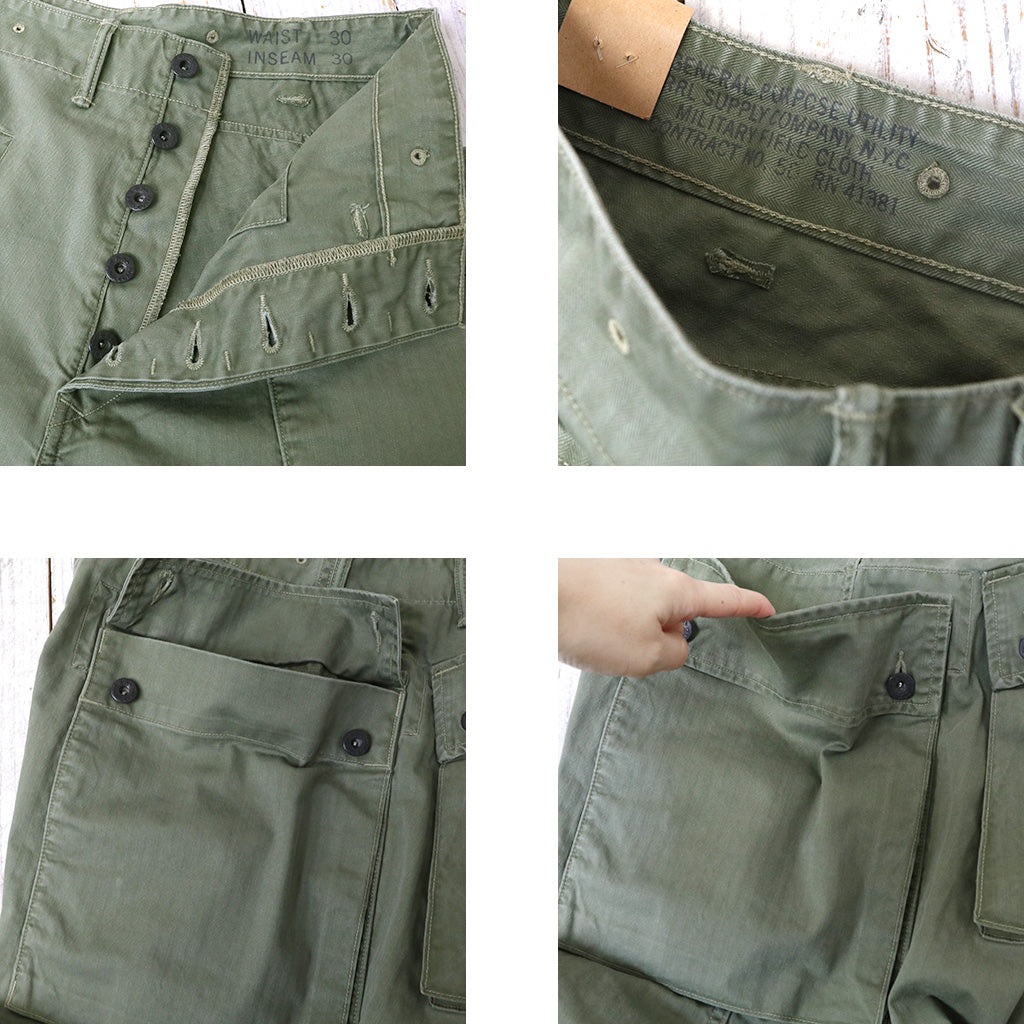 Double RL : HERRINGBONE FIELD CARGO PANT (OLIVE)