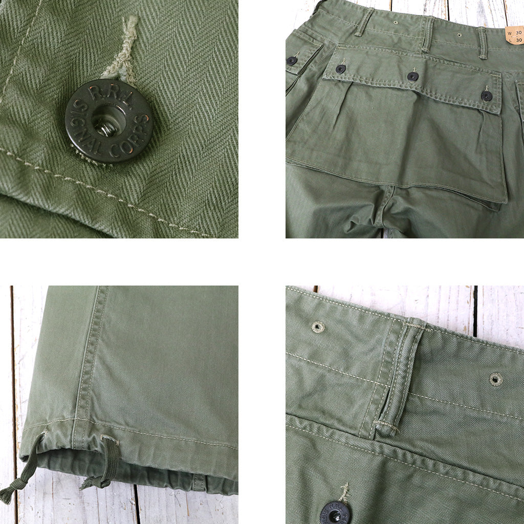 Double RL : HERRINGBONE FIELD CARGO PANT (OLIVE)