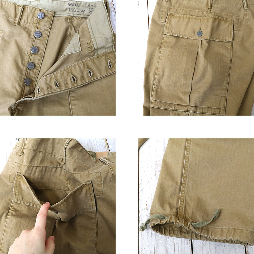 Double RL : HERRINGBONE TWILL CARGO PANT (KHAKI)