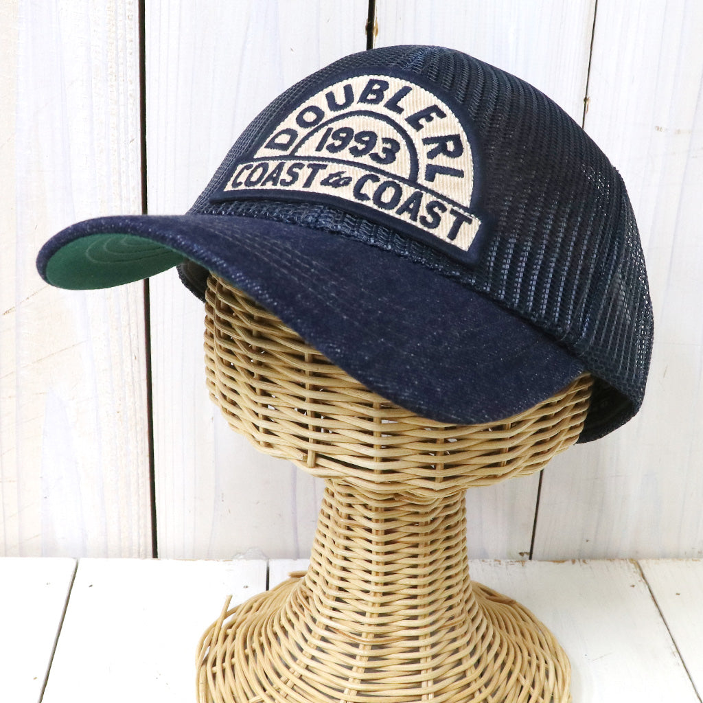Double RL : DENIM-BILL MESH TRUCKER CAP (NAVY)