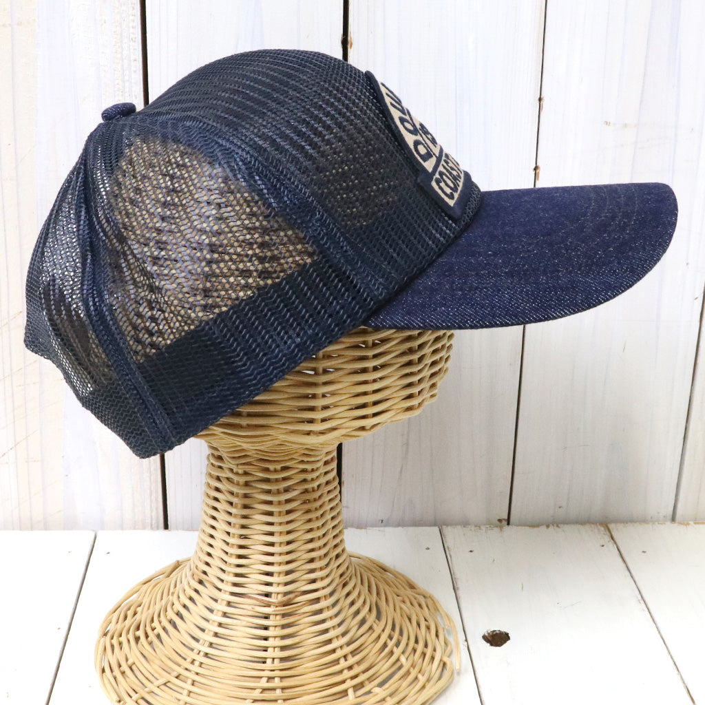 Double RL : DENIM-BILL MESH TRUCKER CAP (NAVY)