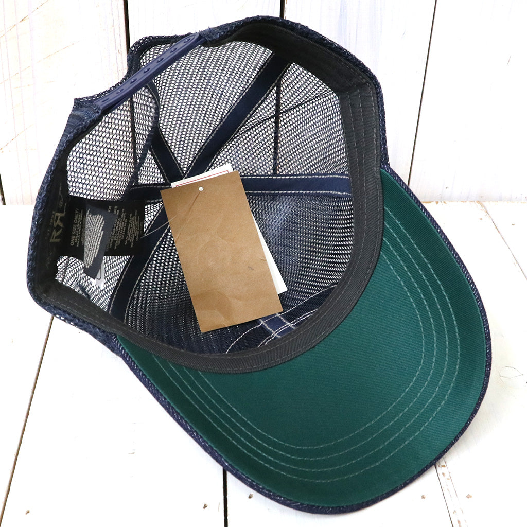 Double RL (ダブル アール エル) : DENIM-BILL MESH TRUCKER CAP (NAVY