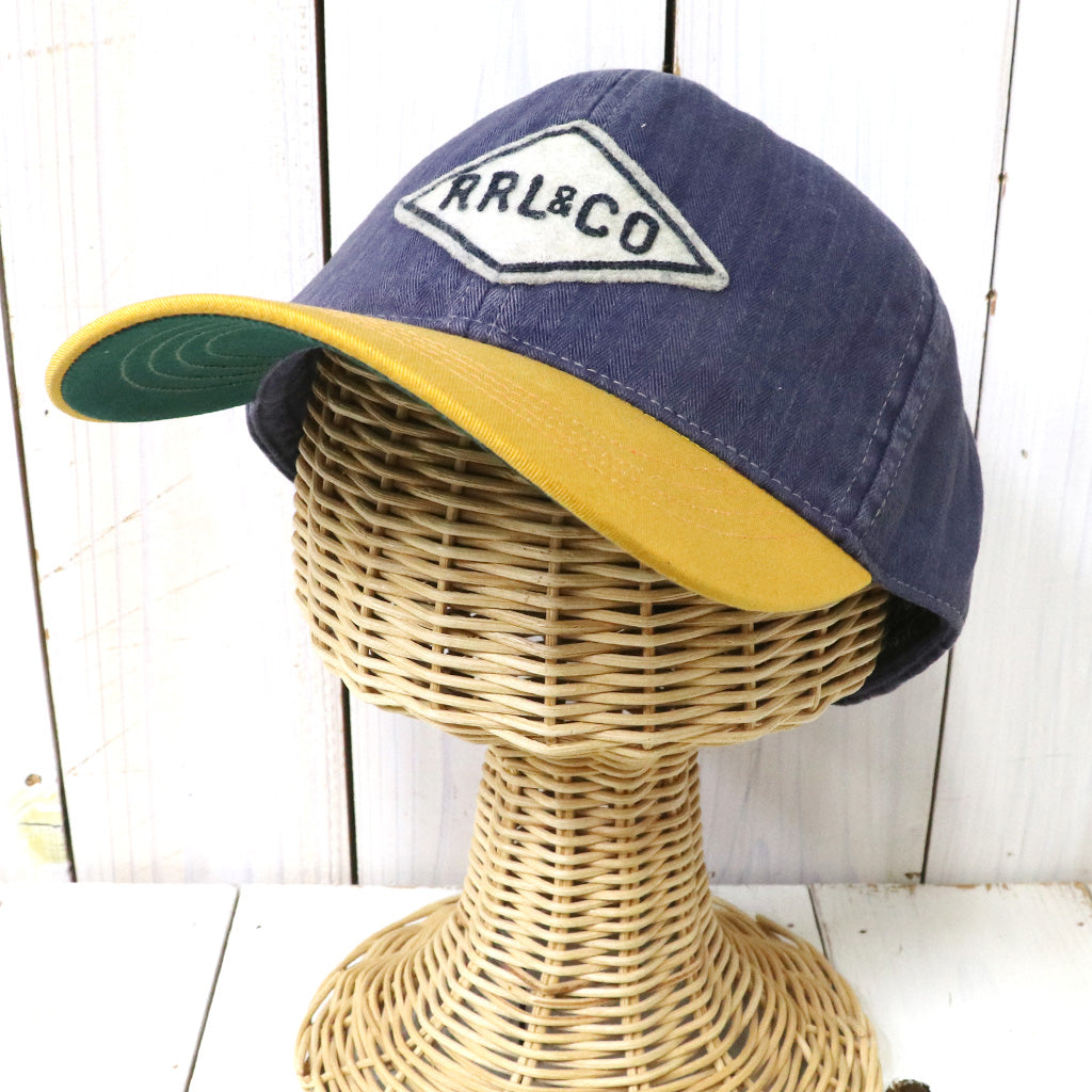 Double RL : HERRINGBONE TWILL TRUCKER CAP (PURPLE)