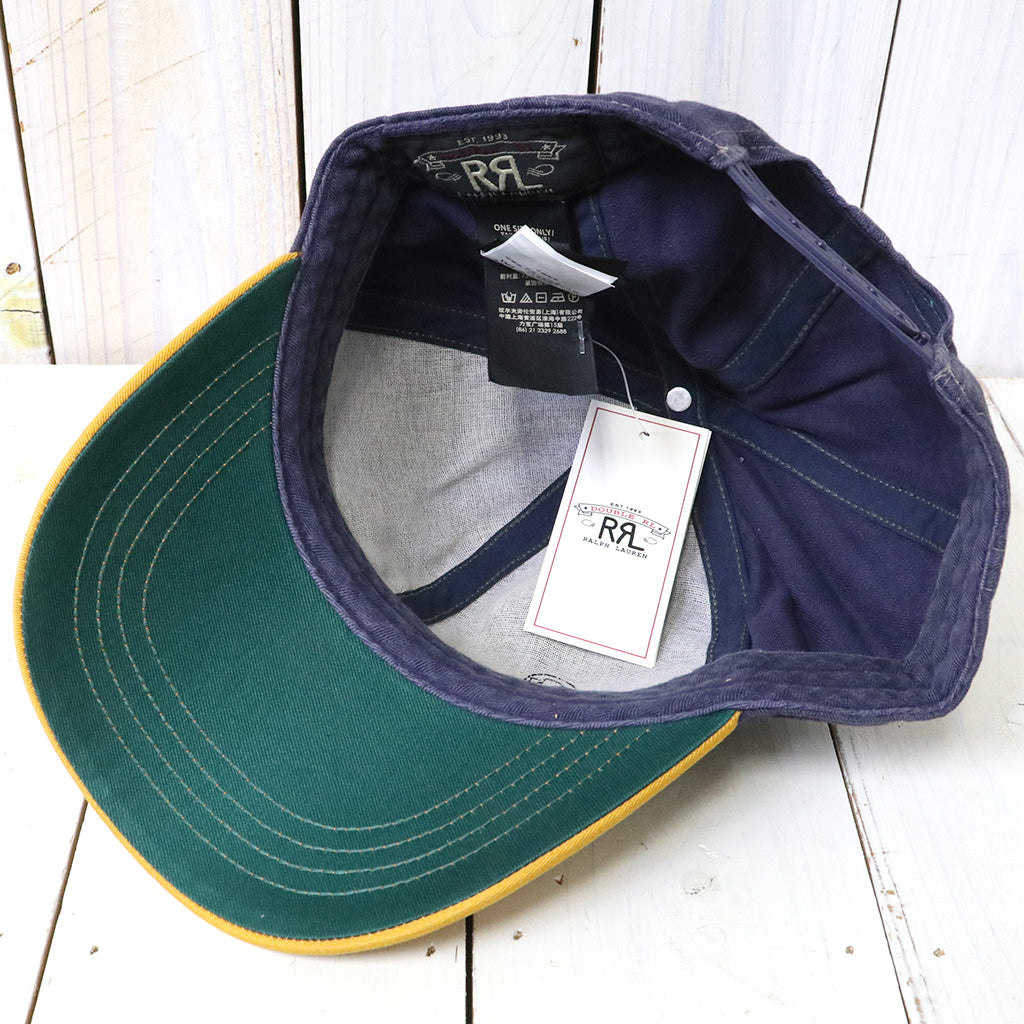 Double RL : HERRINGBONE TWILL TRUCKER CAP (PURPLE)