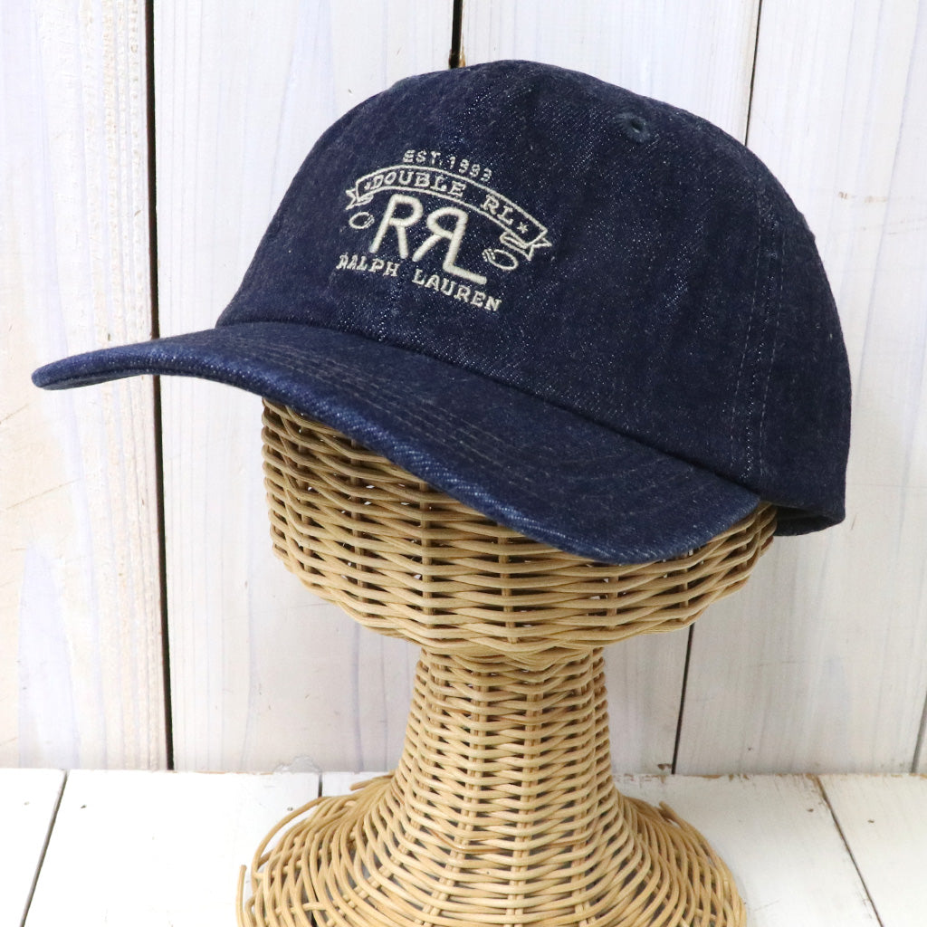 Double RL : RANCH LOGO DENIM BALL CAP (BLUE)