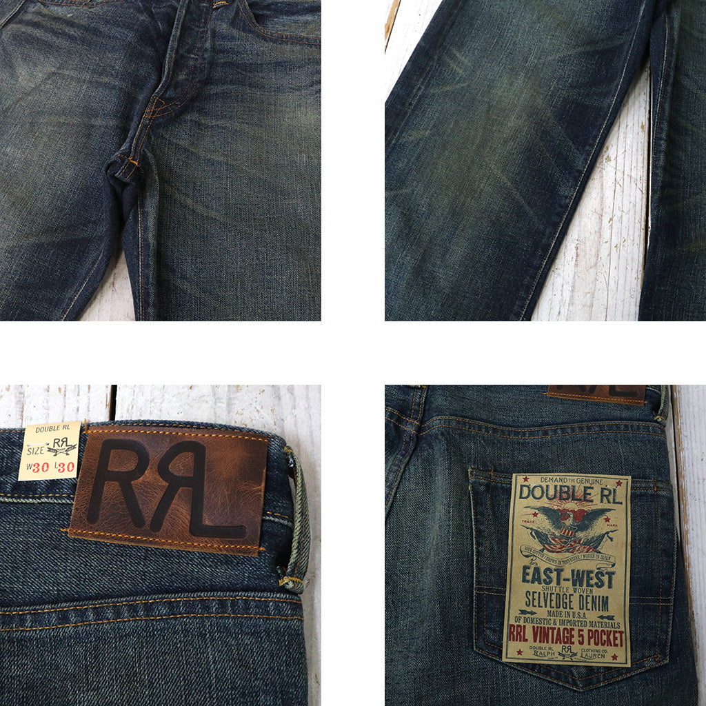Double RL : VINTAGE 5-POCKET SELVEDGE JEAN (GIVINS WASH)