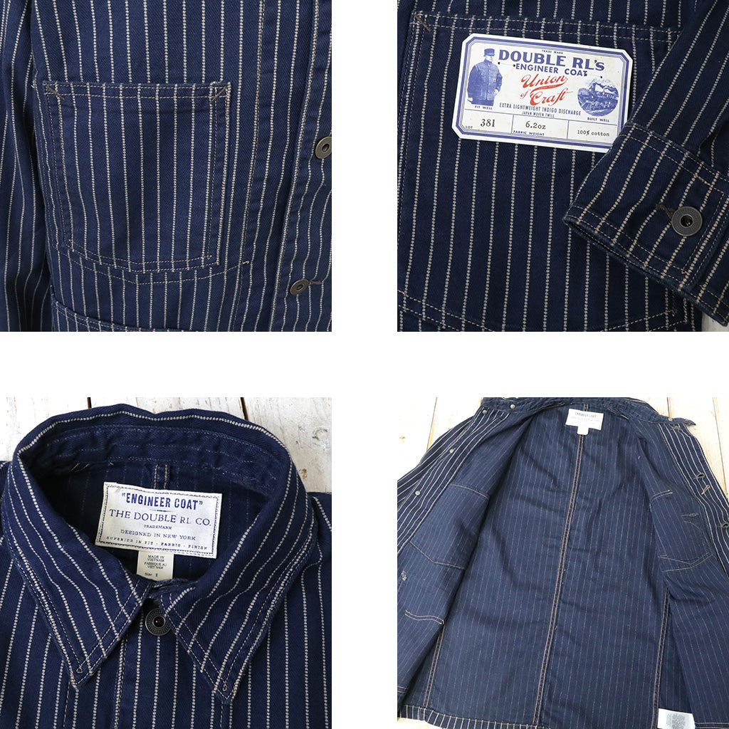 Double RL『INDIGO DOTSTRIPE TWILL ENGINEER COAT』(NAVY)