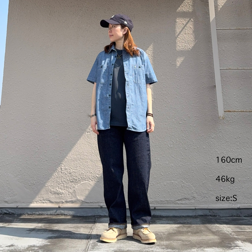 Double RL : INDIGO CHAMBRAY WORK SHIRT