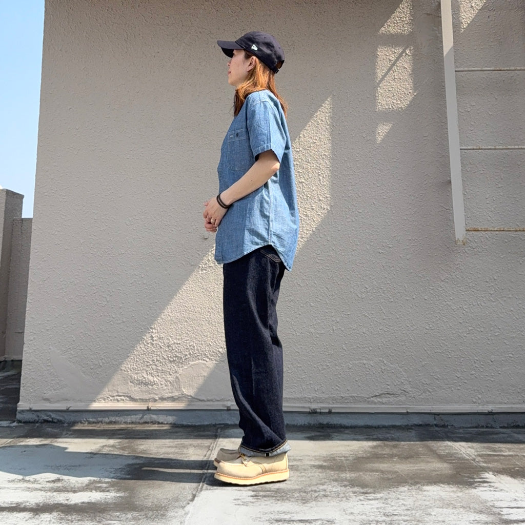 Double RL : INDIGO CHAMBRAY WORK SHIRT
