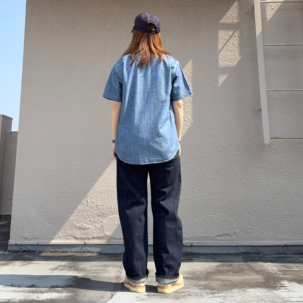 Double RL : INDIGO CHAMBRAY WORK SHIRT