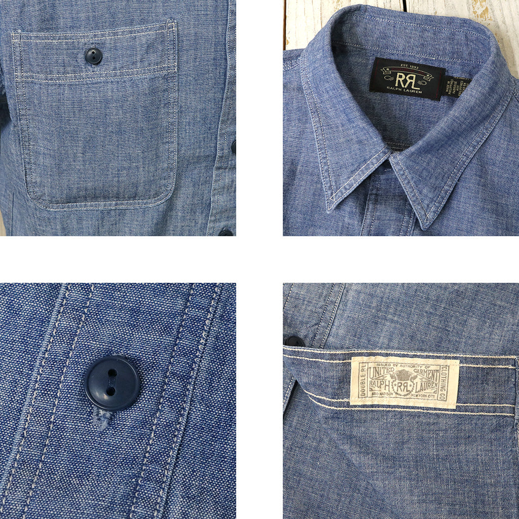 Double RL : INDIGO CHAMBRAY WORK SHIRT