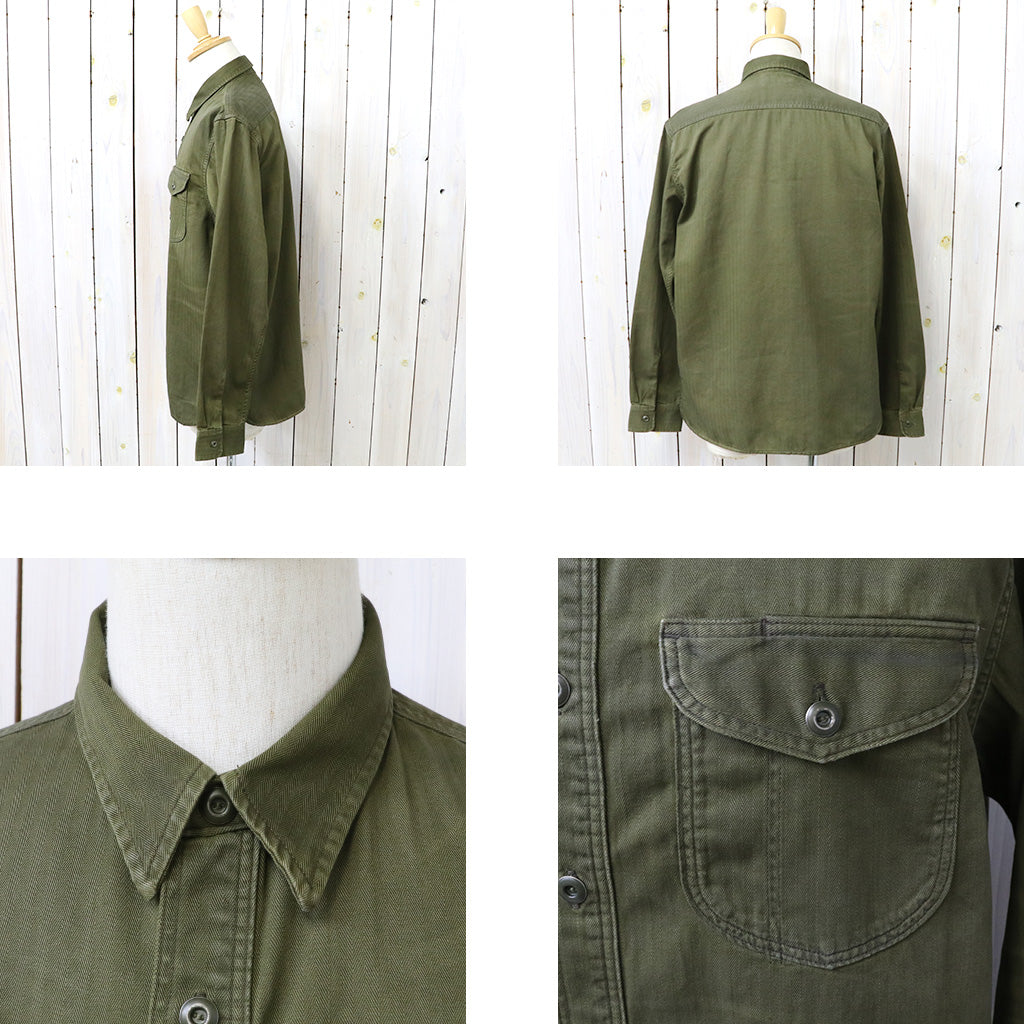 Double RL『GARMENT DYED HERRINGBONE TWILL WORK SHIRT』(OLIVE)