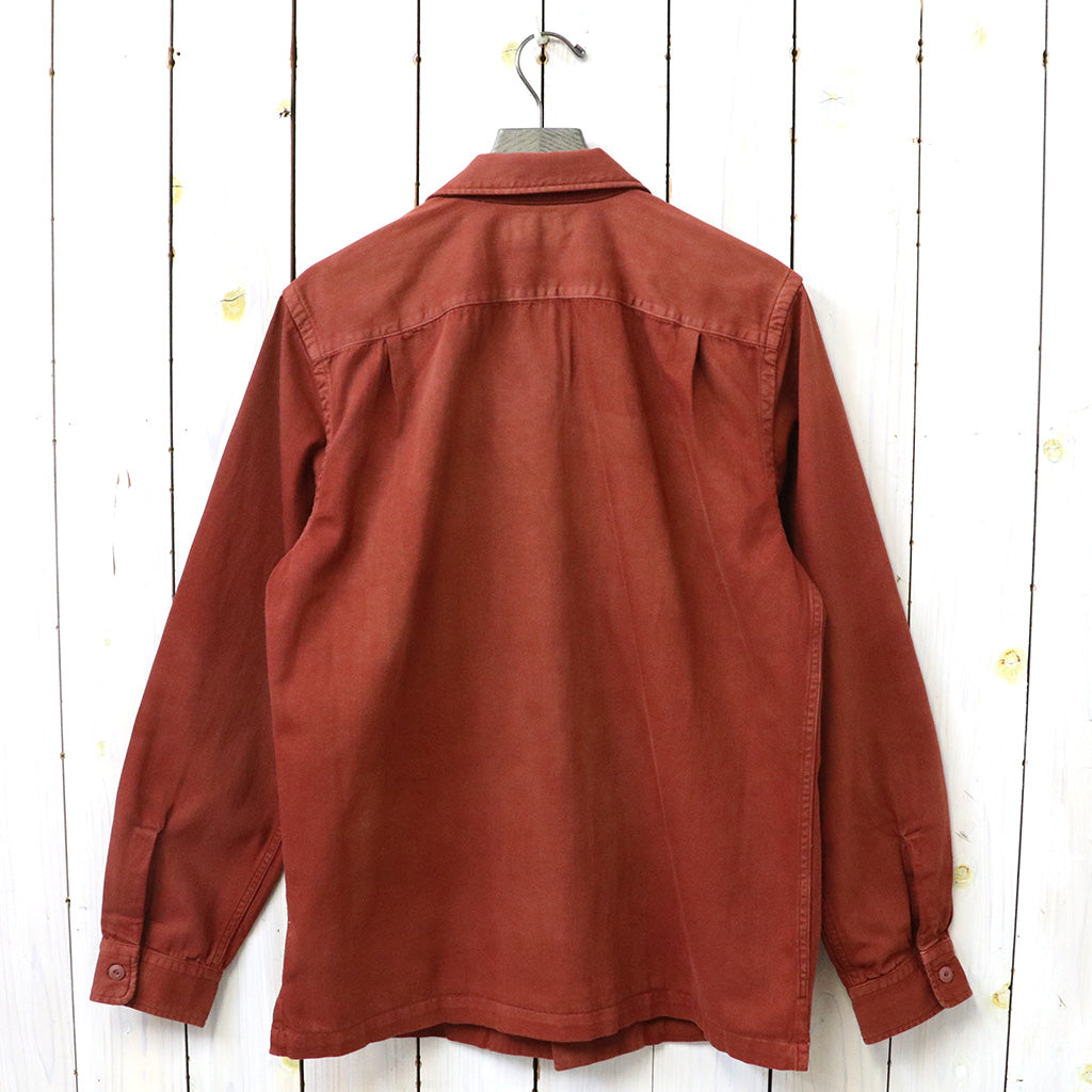 【SALE40%OFF】Double RL : GARMENT DYED TWILL CAMP SHIRT (RED)