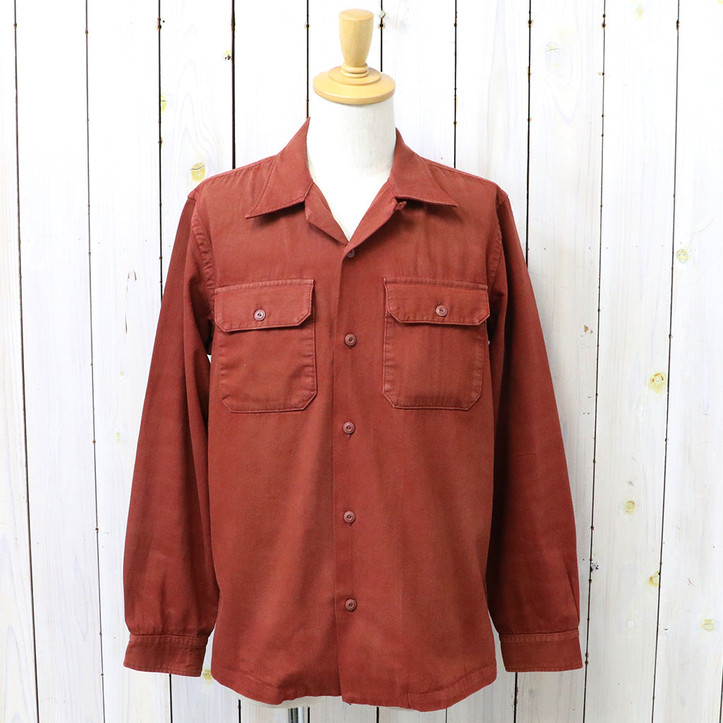 【SALE40%OFF】Double RL : GARMENT DYED TWILL CAMP SHIRT (RED)