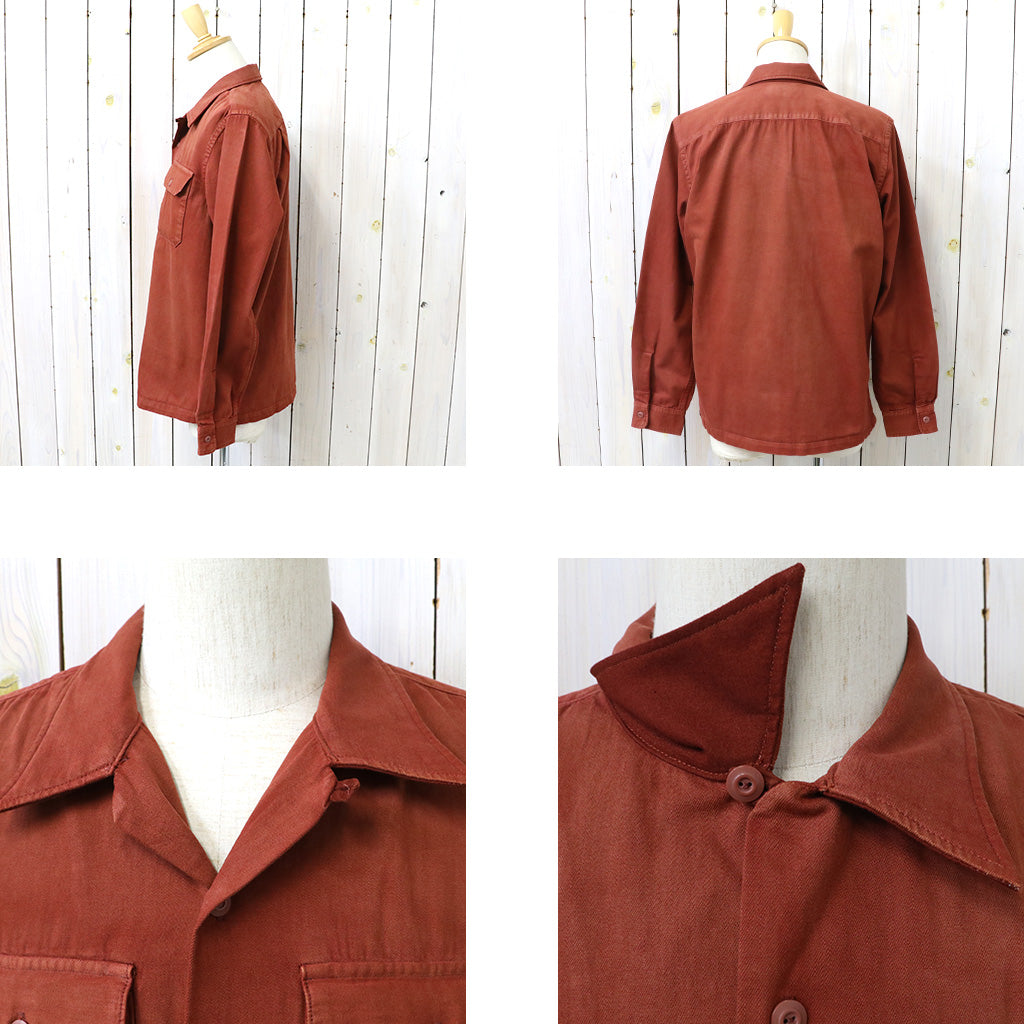 【SALE40%OFF】Double RL : GARMENT DYED TWILL CAMP SHIRT (RED)