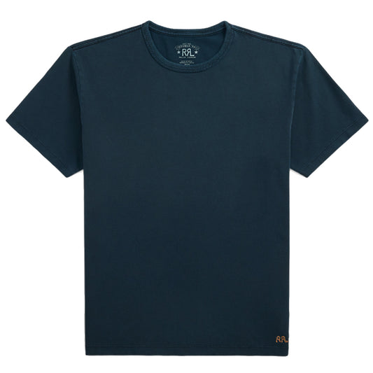 Double RL : RELAXED FIT HEAVYWEIGHT JERSEY T-SHIRT (NAVY)