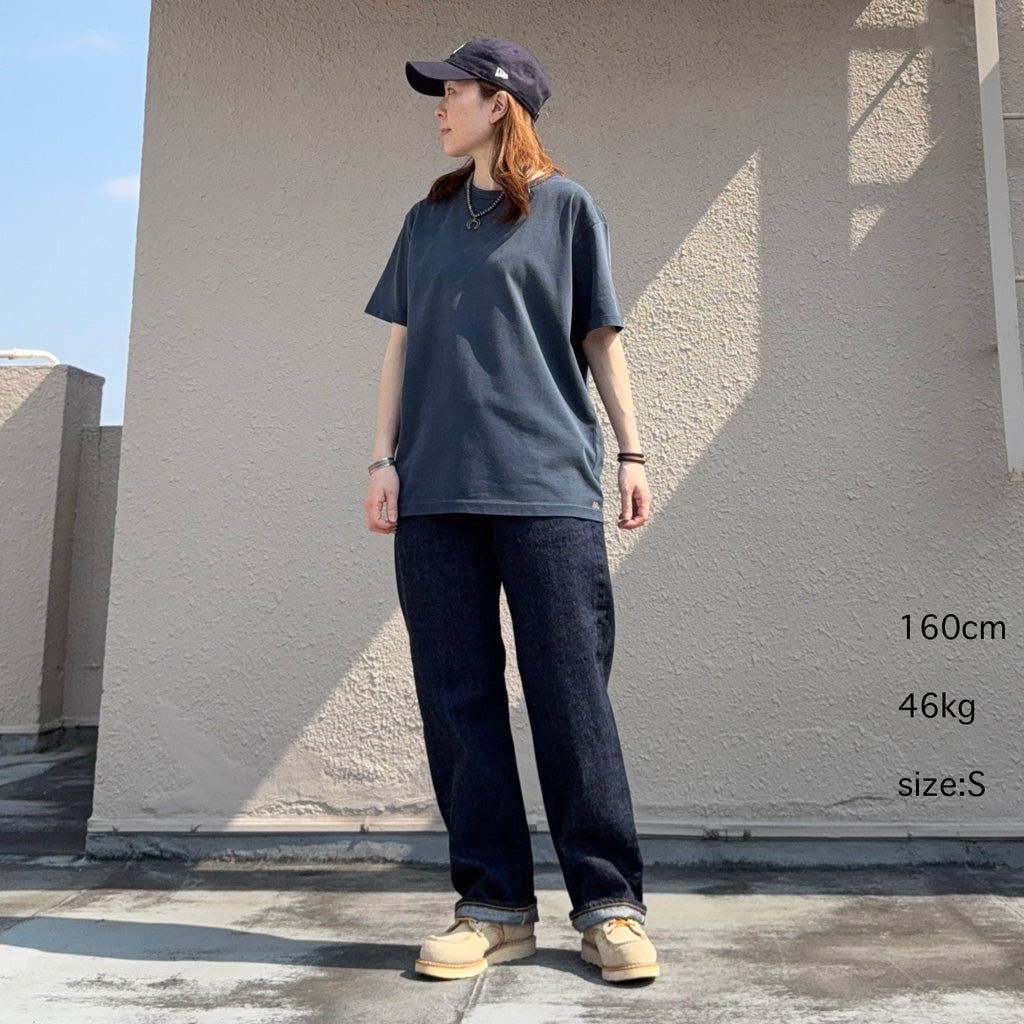 Double RL : RELAXED FIT HEAVYWEIGHT JERSEY T-SHIRT (NAVY)