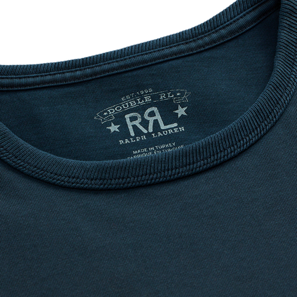 Double RL : RELAXED FIT HEAVYWEIGHT JERSEY T-SHIRT (NAVY)