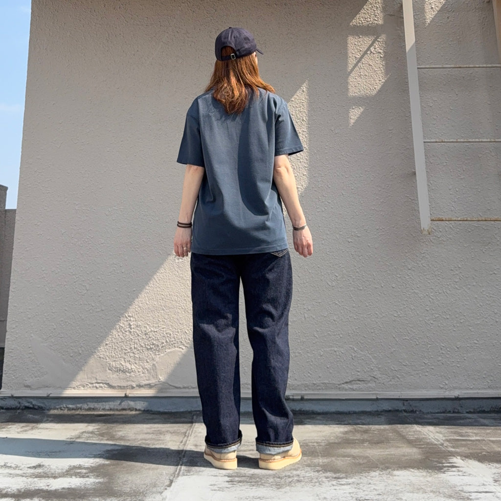 Double RL : RELAXED FIT HEAVYWEIGHT JERSEY T-SHIRT (NAVY)