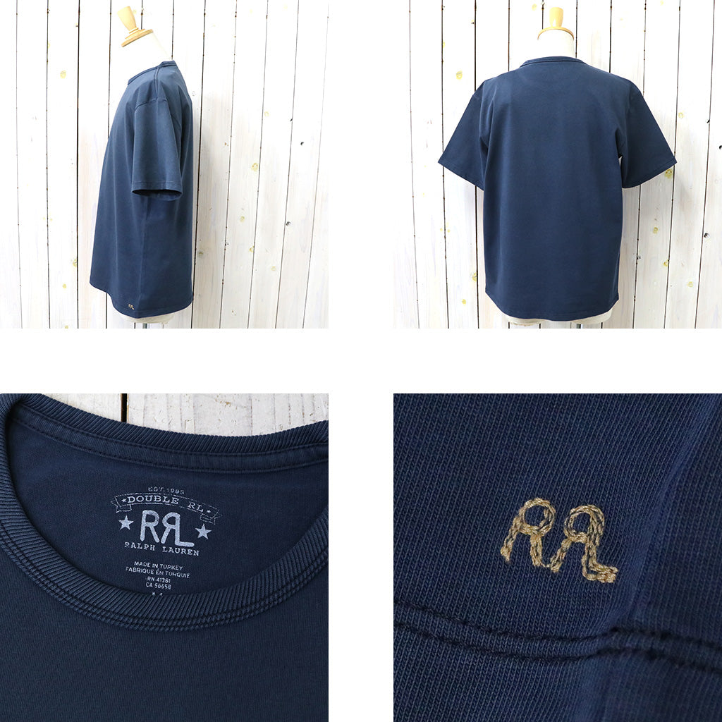 Double RL : RELAXED FIT HEAVYWEIGHT JERSEY T-SHIRT (NAVY)